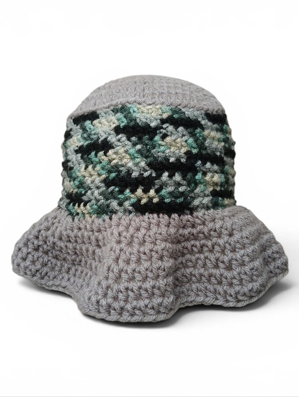 Men's Bucket Hat Gray Multi Color